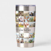 Gourde Isotherme Collage photo personnalisé moderne (Couvercle)