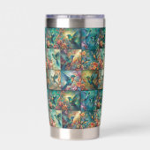 Gourde Isotherme Collection de neuf colibris dans un motif (Couvercle)