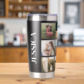 Gourde Isotherme Collection photo moderne Nom personnalisé