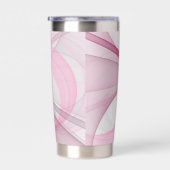 Gourde Isotherme Conception Abstraite de fractal rose pâle moderne (Gauche)