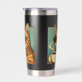 Gourde Isotherme Conception de style rétro pour café Cool Cat pour (Gauche)