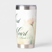 Gourde Isotherme Confiance dans le Seigneur floral (Couvercle)