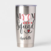 Gourde Isotherme Cool Baseball Maman Squad Red Hearts Personnalisé (Gauche)