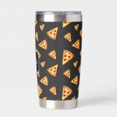 Gourde Isotherme Cool fun pizza tranches motif gris foncé Monogramm (Couvercle)