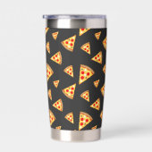 Gourde Isotherme Cool fun pizza tranches motif gris foncé Monogramm (Gauche)