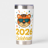 Gourde Isotherme Cool Party Tiger (Couvercle)