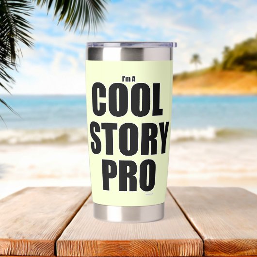 Gourde Isotherme Cool Story Pro Drôle Auteur Slogan (Avant)