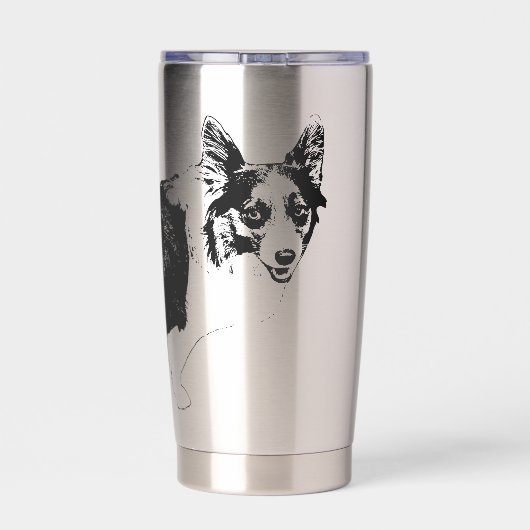Gourde Isotherme Corgi Joyeux sous les Étoiles (Couvercle)