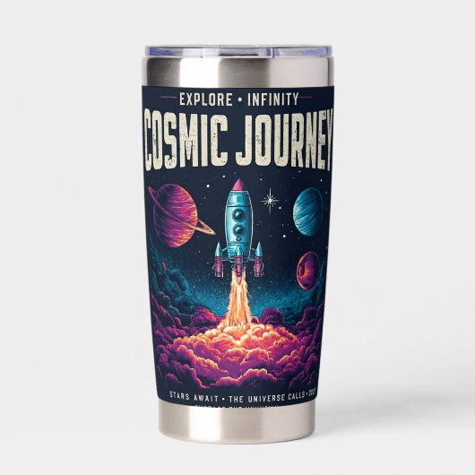 Gourde Isotherme Cosmic Journey Rocket Launch Explore tumbler water (Extérieur)
