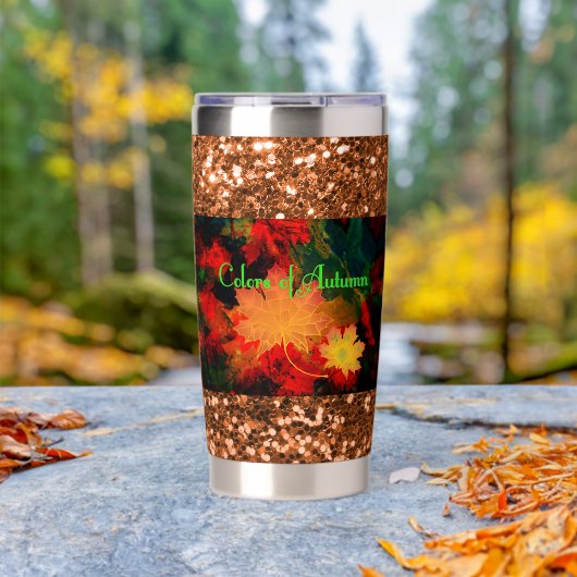 Gourde Isotherme Couleurs d'Automne (En extérieur (pivoté))