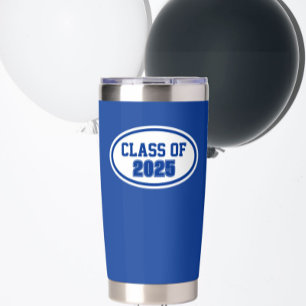 Gourde Isotherme Couleurs de l'école Bleu Royal et Blanc Année de p