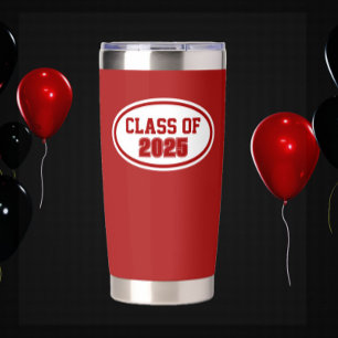 Gourde Isotherme Couleurs de l'école Rouge et Blanc Année de promot