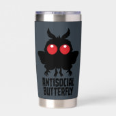 Gourde Isotherme Créature Cryptide Papillon Antisocial Mothman (Couvercle)