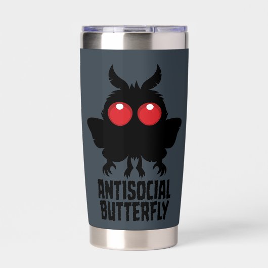 Gourde Isotherme Créature Cryptide Papillon Antisocial Mothman (Extérieur)