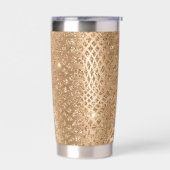 Gourde Isotherme Crête de serpent à Parties scintillant de Glam Or (Gauche)