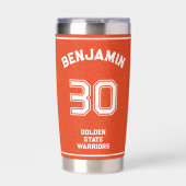 Gourde Isotherme Custom Basketball Textured Orange Insulated Tumble (Extérieur)