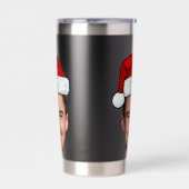 Gourde Isotherme Custom Face Photo Santa Hat Christmas (Gauche)