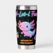 Gourde Isotherme Custom Neon Axolotl A-Lot-l Fun Tumbler (Extérieur)