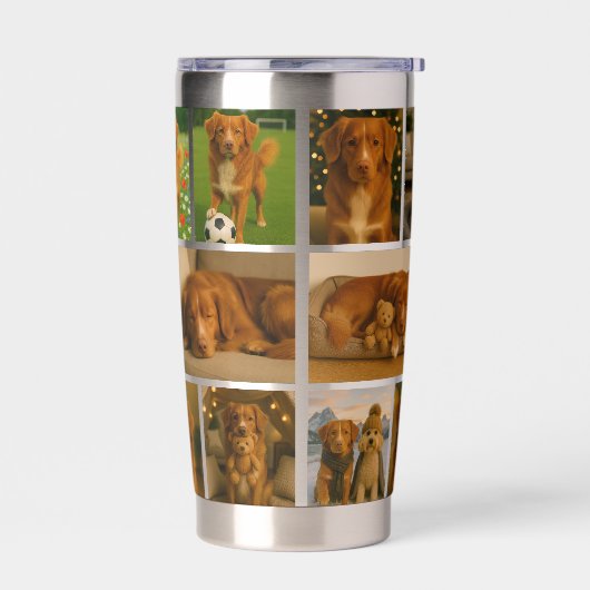 Gourde Isotherme Custom personalized 16 photo collage template (Gauche)