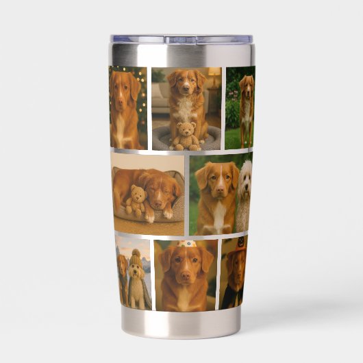 Gourde Isotherme Custom personalized 16 photo collage template (Couvercle)