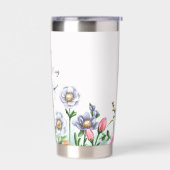 Gourde Isotherme Custom Wildflower & Butterflies Stainless Bottle (Gauche)