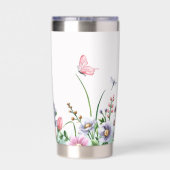 Gourde Isotherme Custom Wildflower & Butterflies Stainless Bottle (Couvercle)