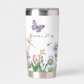Gourde Isotherme Custom Wildflower & Butterflies Stainless Bottle (Extérieur)