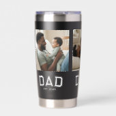 Gourde Isotherme Dad Established 3 Photo Collage Customized Black (Extérieur)
