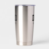 Gourde Isotherme Dad Established Bold Black Text Stainless Steele (Gauche)