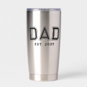 Gourde Isotherme Dad Established Bold Black Year New Dad Gift (Couvercle)