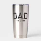 Gourde Isotherme Dad Established Bold Black Year New Dad Gift (Extérieur)