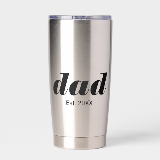 Gourde Isotherme Dad Established New Dad Gift (Couvercle)