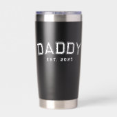 Gourde Isotherme Daddy Dad Established Bold White New Dad Gift (Couvercle)