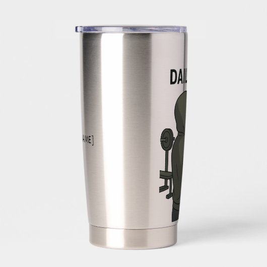 Gourde Isotherme Daily Dose Travel Tumbler | Add Text/Name (Gauche)