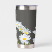 Gourde Isotherme Daisies on Grey Personalised (Gauche)