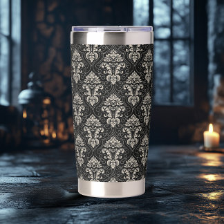 Gourde Isotherme Dark Damask Design