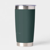 Gourde Isotherme Dark Green Modern Script Nom du monogramme (Gauche)