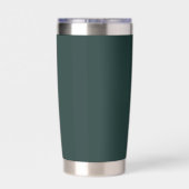Gourde Isotherme Dark Green Modern Script Nom du monogramme (Couvercle)