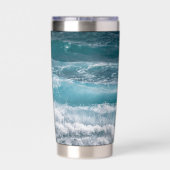 Gourde Isotherme Deep Blue Ocean Wave Custom Image Personalized (Couvercle)