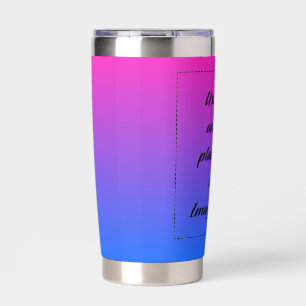 Gourde Isotherme Dégradé Néon de Bleu Foncé à Rose