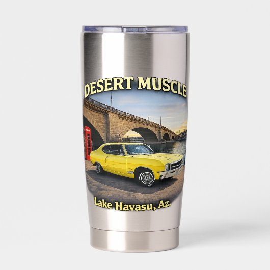 Gourde Isotherme Desert Muscle Retro Car Design (Couvercle)