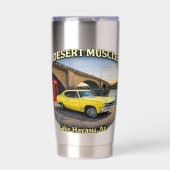 Gourde Isotherme Desert Muscle Retro Car Design (Extérieur)