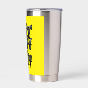 Gourde Isotherme Devenir riche ou mourir en essayant — Typographie
