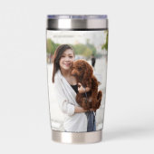 Gourde Isotherme Dog Mom Pet Owner 2 Photos (Couvercle)