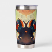 Gourde Isotherme Dragon vs Pegasus - Fantasy Art (Gauche)