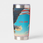 Gourde Isotherme Drapeau de vol Eagle 1776-2026 Trimestre-Millenium (Couvercle)