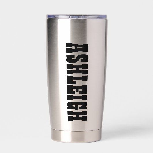 Gourde Isotherme Drapeau texan et bleu fleur avec nom personnalisé (Couvercle)