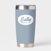 Gourde Isotherme Dusty Blue Stylisé Mariage Bridesmaid (Extérieur)