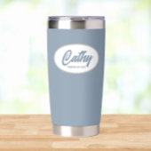 Gourde Isotherme Dusty Blue Stylisé Mariage Bridesmaid