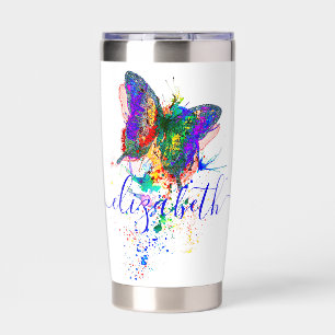 Gourde Isotherme Éclaboussure de papillon personnalisée   